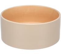 Flamingo Food and Water Bowl Anca Round Beige/Orange - 1.2L, Luxury in Ceramic, Strong and Durable, Beautiful Design