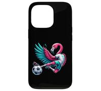 Flamingo Football Striker 11 Kicking Soccer Ball Case for iPhone 13 Pro