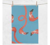 Flamingo Gathering Tea Towel