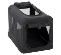 Flamingo Gepetto Transport Cage Black For Dogs - Lightweight & Foldable, Safe