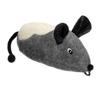 Flamingo Giant Mouse With Scratching Area 40X16X14Cm Gray For Cats With Catnip