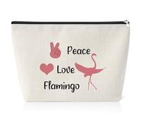 Flamingo Gift for Women Cosmetic Bag Flamingo Themed Gifts Flamingo Lovers Gifts Flamingo Party Gift for Friend Sister Daughter Colleague Animal Lover Gift Birthday Christmas Retirement Gift for Her