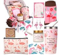 Flamingo Gifts for Women Best Funny Pink Gift for Flamingo Lovers Including Tumbler Mug Makeup Bag Keychain Socks Notepad Candle Earring Brecelet for Birthday Christmas Mothers Day
