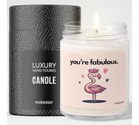 Flamingo Gifts - Luxury Soy Wax Candle - Vanilla, Jasmine, Sugared Almond - Makester