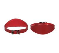 Flamingo Greyhound Collar Denver Red Buffalo Leather Dog Collar Comfort Seams