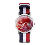 Flamingo Grooming Its Feathers Quartz Watches Without Scale Wrist Watch with Adjustable Strap for Men Women