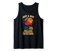 Flamingo Halloween Boy Loves Cute Boys Spooky Flamingo Tank Top