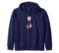 Flamingo hangs on Balloon Zip Hoodie
