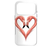 Flamingo Heart Shaped Flamingos Case for iPhone 17 Pro
