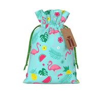 Flamingo Ice Cream Fruit Christmas Bag Gifts Happy Halloween Snacks Hamper Drawstring Wedding Favor Packaging Party