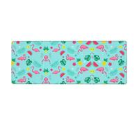 Flamingo Ice Cream Fruit Keyboard and Mouse Pad, Extra Large Desk Cover, Spill Resistance Mat for Smooth Tracking