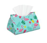 Flamingo Ice Cream Fruit Print Oblong Tissue Box Cover Holder For Living Room Kitchen Home Daily Decor Accessory