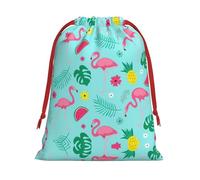 Flamingo Ice Cream Fruit Print Practical Drawstring Gift Travel Pouches Men Women Multiple Occasion Daily Carry