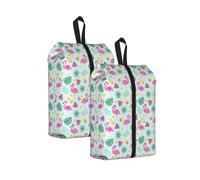 Flamingo Ice Cream Fruit Print Travel Shoe Storage Bag Unisex Organizer Pouch Lightweight Portable Vacation