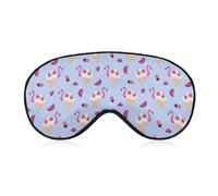 Flamingo Ice Cream Sleep Eye Mask Sleeping Light Blocking Cover Night Blindfold for Travel Nap