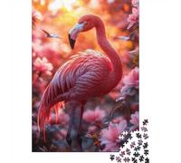 Flamingo in A Floral Paradise, Adult Puzzle, 1000 Pieces, 52x38cm/1000pcs