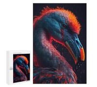Flamingo in Flames - Wooden Brain Teaser for Adults, 1000 PCS, Holiday-Season Gift - for A Rewarding Weekend Challenge