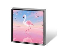 Flamingo in Pink Lake Brooch Pins Aluminum Alloy Lapel Pins for Men Women Badge Button Decorative Jewelry Charms for Hats Bags Backpacks Suits Shirts Scarves Clothing Accessories Gift