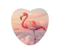 Flamingo in The Sky Cute Car Air Fresheners Long Lasting Scent Car Mirror Hanging Scented Cards Tablets Love form