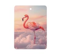 Flamingo in The Sky Cute Car Air Fresheners Long Lasting Scent Car Mirror Hanging Scented Cards Tablets Square