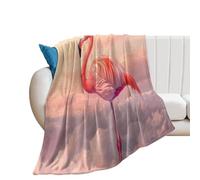 Flamingo in The Sky Lightweight Blanket Throw Warm Flannel Blankets Soft Throws for Sofa Bed Couch