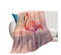 Flamingo in The Sky Lightweight Blanket Throw Warm Flannel Blankets Soft Throws for Sofa Bed Couch