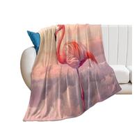 Flamingo in The Sky Lightweight Blanket Throw Warm Flannel Blankets Soft Throws for Sofa Bed Couch