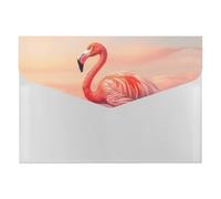 Flamingo in The Sky Printed File Folders with Fasteners Accordion File Organizer for Home Office Documents Contract