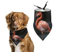 Flamingo in Water Dog Bandana Triangle Dog Scarf Washable Polyester Dog Bibs Cute Pet Bandana for Medium Large Dogs Puppy and Cats