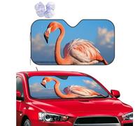 Flamingo In Water Ripple Front Window Sunshade Heat Protection Car Windscreen Sunshade Foldable Windscreen Car Sunshades Universal For Auto Vans Suv M