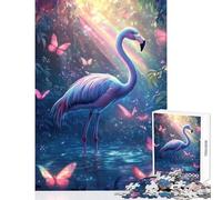 Flamingo in Wonderland Puzzles for Teenagers 1000 Piece Support Memory Strength And Retention Gentle Calm Leisure Activity (50X75cm)