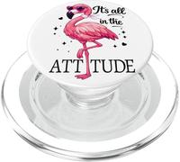 Flamingo It's All in The Attitude Funny Pink Bird Gift PopSockets PopGrip for MagSafe