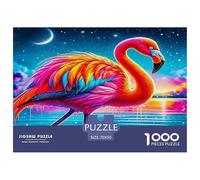 Flamingo Jigsaw Puzzles 1000 Piece - Flamingo Cosmic Surreal Vibrant Dreamy Challenging Puzzles, for Men And Women Great Gift Idea70x50cm/1000pcs