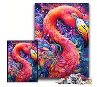 Flamingo Jigsaw Puzzles 1000 Pieces for Adults Wooden Jigsaw Puzzles for Adults Challenging Brain Teaser for Teenagers, Family Game Night Fun Size 50x75cm