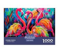Flamingo Jigsaw Puzzles for Adults Impossible And Difficult Challenge 1000 Piece Challenging Puzzle Games There Are Letters on The Back 70x50cm/1000pcs