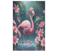 Flamingo Jigsaw Puzzles for Kids 1000 Pieces 3d Wooden Puzzle Decompression Game for Adults Women Girl Educational Game Toys (78×53cm)
