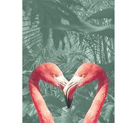 Flamingo Jungle Love Canvas Wall Art Print
