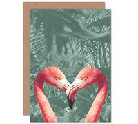 Flamingo Jungle Love Greetings Card