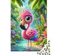 Flamingo Jungle1000 Pieces Recycled Paper Baby Jigsaw Puzzle Set Adult Beginners Logic Skill Concentration Training Wall Decor Best Gift 70x50cm/1000pcs