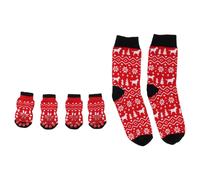 Flamingo Keysa Christmas Partner Socks Red Non-Slip 37-45 Human & Dog