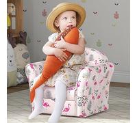 Aiyaplay Kids Armchair Toddler Sofa Chair Bedroom Playroom, Flamingo Pink