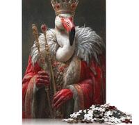 Flamingo King 500 Piece Jigsaw Puzzle Family Fun Jigsaws for Adults And Challenging Game,stress Relief Games And Unique Gifts 500pcs (52x38cm)