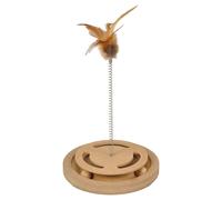 Flamingo Kitty Brain Train Intelligence Toy With Feathers For Cats