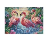 Flamingo Lake View 300 Piece Jigsaw Puzzle for Adults Solo Leisure Time Challenging Fun No Dust Pieces Great Gift for Puzzle Enthusiasts 300 PCS