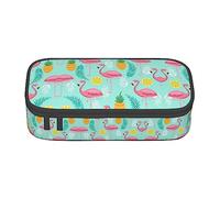 Flamingo Large Pencil Case for Girls and Boys, Aesthetic Pencil Bag with Multi Compartments for Adults, Office Stationary Organizer Practical for Kids Teenage Women Men