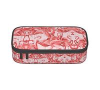 Flamingo Large Pencil Case for Girls and Boys, Aesthetic Pencil Bag with Multi Compartments for Adults, Office Stationary Organizer Practical for Kids Teenage Women Men