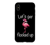 Flamingo - Lets Get Flocked Up Tropical Party Bird Humor Case for iPhone XS Max