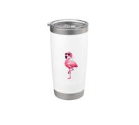 Flamingo - Lets Get Flocked Up Tropical Party Bird Humor Stainless Steel Insulated Tumbler