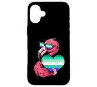 Flamingo LGBT Heart MLM Pride MLM Flag Gay Male Flag Case for iPhone 16 Plus