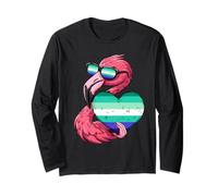 Flamingo LGBT Heart MLM Pride MLM Flag Gay Male Flag Long Sleeve T-Shirt